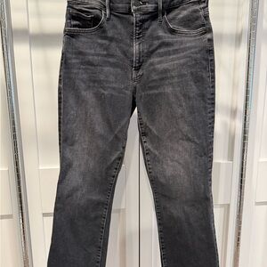 MOTHER The Insider Crop Step Fray - Up in Smoke wash - size 30